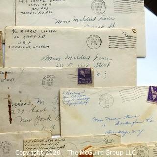 WWII Letters from Servicemen To Millie Feuer with Illustrations, Photos Etc