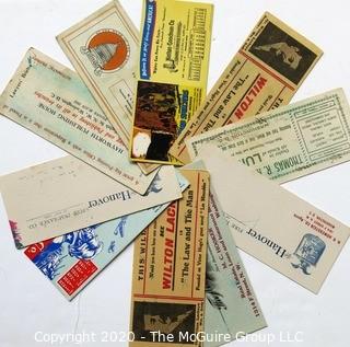 Vintage Ink Desk Blotters with Advertising