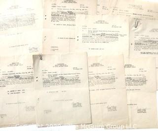 Post War WWII Paperwork from the Western Base Sector, European Theater.  Includes Munitions Reports, Officer Reports, and other Restricted Materials.