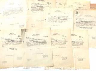 Post War WWII Paperwork from the Western Base Sector, European Theater.  Includes Munitions Reports, Officer Reports, and other Restricted Materials.