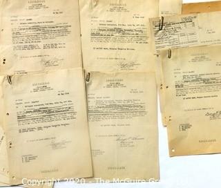 Post War WWII Paperwork from the Western Base Sector, European Theater.  Includes Munitions Reports, Officer Reports, and other Restricted Materials.