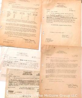 Post War WWII Paperwork from the Western Base Sector, European Theater.  Includes Munitions Reports, Officer Reports, and other Restricted Materials.