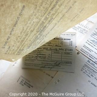 Post War WWII Paperwork from the Western Base Sector, European Theater.  Includes Munitions Reports, Officer Reports, and other Restricted Materials.