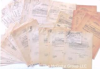 Post War WWII Paperwork from the Western Base Sector, European Theater.  Includes Munitions Reports, Officer Reports, and other Restricted Materials.