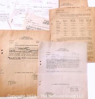 Post War WWII Paperwork from the Western Base Sector, European Theater.  Includes Munitions Reports, Officer Reports, and other Restricted Materials.