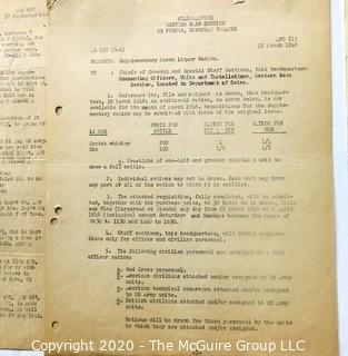 WWII Paperwork from the European Theater.  Some Written in French.