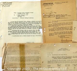 WWII Paperwork from the European Theater.  Some Written in French.