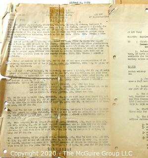 WWII Paperwork from the European Theater.  Some Written in French.