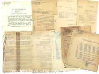 WWII Paperwork from the European Theater.  Some Written in French.