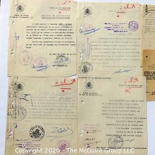 Post War WWII Paperwork from the European Theater.  