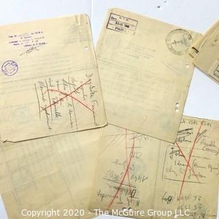 Post War WWII Paperwork from the European Theater.  