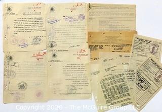 Post War WWII Paperwork from the European Theater.  