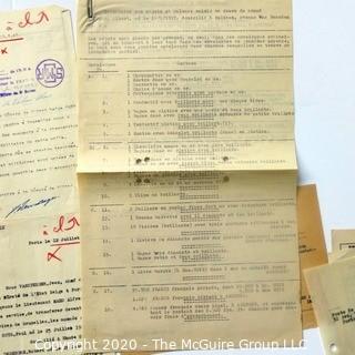 Post War WWII Paperwork from the European Theater.  