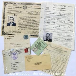 Vintage Naturalization Papers for Alfred Charles Meas