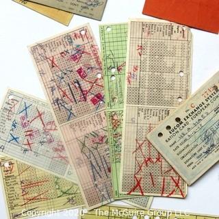 Group of 1946 Army Exchange European Theater Ration Cards and Officer's Club Visitor's Pass