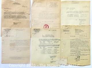 Post War WWII Paperwork from the Western Base Sector, European Theater. 