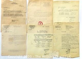 Post War WWII Paperwork from the Western Base Sector, European Theater. 