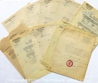 Post War WWII Paperwork from the Western Base Sector, European Theater. 