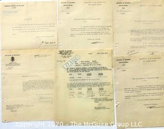 Post War WWII Paperwork from the Western Base Sector, European Theater. 