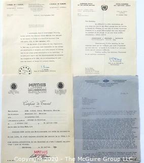 Post War WWII Paperwork from the Western Base Sector, European Theater.  