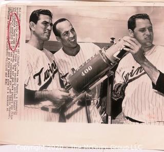 Four Vintage Black & White Photos of Baseball Players.  Measure approximately 8" x 10".