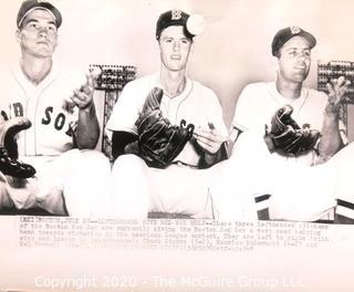 Six Vintage Black & White Photos of Baseball Players.  Measure approximately 8" x 10".