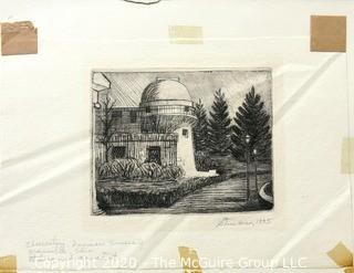 Black & White Etching of the Observatory