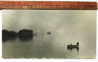 Vintage Black & White Photograph of Fishing on Florida's West Coast. Measures approximately 14" x 7".