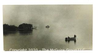 Vintage Black & White Photograph of Fishing on Florida's West Coast. Measures approximately 14" x 7".