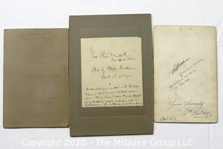 Three Signed Cabinet Cards of Gentlemen - Joseph Rice Winchel, Nm Mitchell & Frederick Burr Opper.  