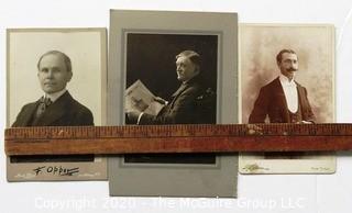 Three Signed Cabinet Cards of Gentlemen - Joseph Rice Winchel, Nm Mitchell & Frederick Burr Opper.  