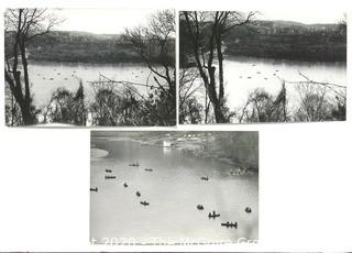 Three Large Format Black & White Photographs by A Rickerby.  Part of Springtime Photo Series.  Measure Approximately 13" x 9"