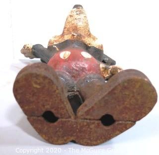 Antique Cast Iron Mickey Mouse Coin Bank or Doorstop.