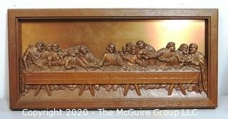 Vintage Coppercraft Guild Last Supper Framed Picture