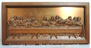 Vintage Coppercraft Guild Last Supper Framed Picture