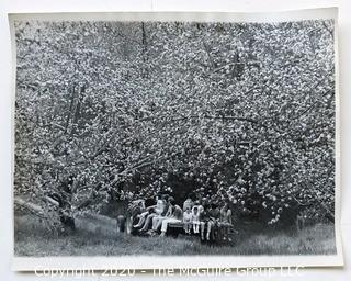 Large Format Black & White Photo by Arthur Rickerby - Tractor Ride Through the Orchard