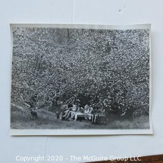 Large Format Black & White Photo by Arthur Rickerby - Tractor Ride Through the Orchard