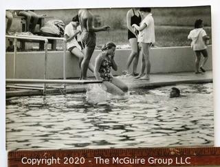 Large Format Black & White Photo by Arthur Rickerby - Swimming Pool