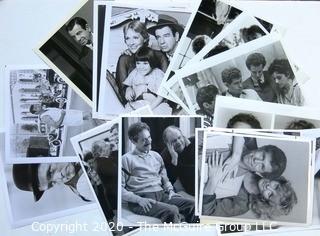 Group of Black & White Entertainment Promotional Photos.  Includes Bob Newhart, Alan Alda. Walter Mathau, Julie Andrews, 