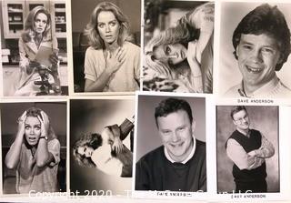 Group of Black & White Entertainment Promotional Photos. Includes Dudley Moore , Donna Dixon, & Bill Bixby