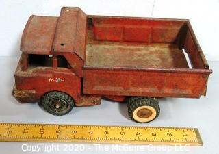 Vintage Red Steel Toy Dump Truck