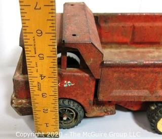 Vintage Red Steel Toy Dump Truck