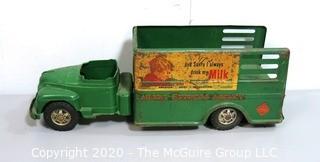 Vintage Green Toy Farm Truck by Buddy L.  Damage to cab.