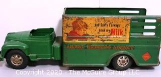 Vintage Green Toy Farm Truck by Buddy L.  Damage to cab.