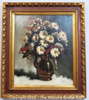 Gilt Framed Oil on Canvas Painting Signed by Artist Andreas Roth.  Measures approximately 31" x 27".