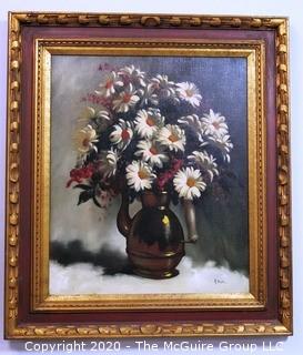 Gilt Framed Oil on Canvas Painting Signed by Artist Andreas Roth.  Measures approximately 31" x 27".