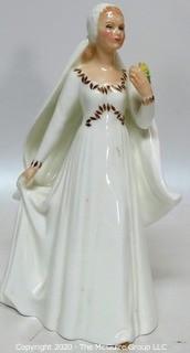 Vintage Royal Doulton Fine Porcelain Bride Figurine 