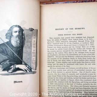 Set of Antique Leather Bound Books.  Includes Six Volume Set of Appletons' Cyclopedia of American Biography, 1886; and Popular History of the Ancient World and its Great Men by Carl Von Rotteck and Dr. William Zimmerman, 1878.