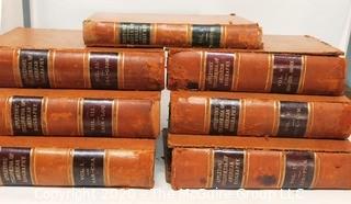 Set of Antique Leather Bound Books.  Includes Six Volume Set of Appletons' Cyclopedia of American Biography, 1886; and Popular History of the Ancient World and its Great Men by Carl Von Rotteck and Dr. William Zimmerman, 1878.