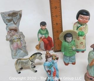 Group of Made in Occupied Japan Fine Porcelain Figurines. Some Asian Themed